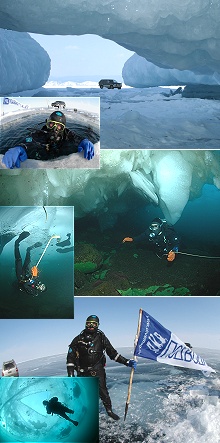 Baikal ice diving safaris