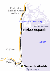 map of lake baikal - north