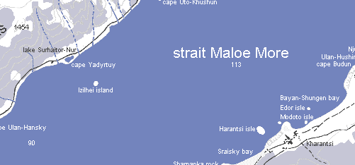 Olkhon island map