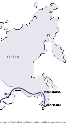 Trans-siberian railway across Russia