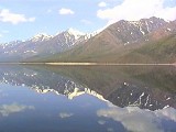 the lake is calm in spring