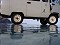 UAZ standing on ice like on the water