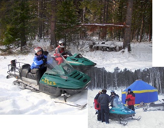 Baikal snowmobiling through siberian backwoods to the endless fields of transparent ice