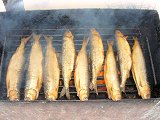 Baikal tours - Listvyanka tours: Hot smoked Omul - a famously flavorful salmonoid lake fish