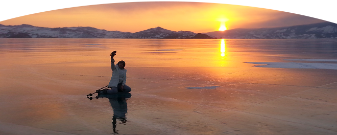 baikal sunset ice photographing